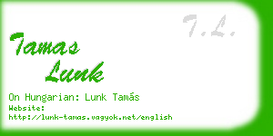 tamas lunk business card